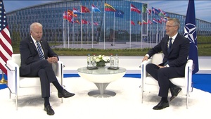 NATO Secretary General bilateral meeting with US President at NATO Summit