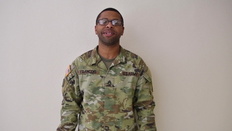 Staff Sgt. Derrick Francois wishes the U.S. Army happy birthday