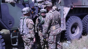 XCTC 21-05 Camp Guernsey, M142 High Mobility Artillery Rocket System, HIMARS, FTX Lane, 130th Field Artillery Brigade.