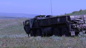 XCTC 21-05 Camp Guernsey, M142 High Mobility Artillery Rocket System, HIMARS FTX Lane, 130th Field Artillery Brigade