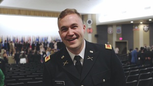 Washington's newly commissioned Field Artillery officer 2nd Lt. Mikhail Kamila