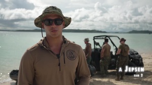 U.S. Marines and Sailors conduct reconnaissance on Ukibaru island