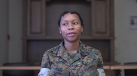 Former Army Specialist, Shakiera Kapp, is awarded 2nd MAW Marine of the Year