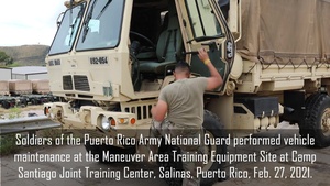 Soldiers Work on Vehicles at the MATES