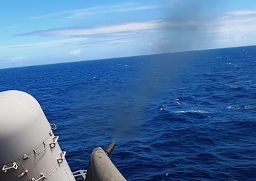 USS Carl Vinson Conducts Live-Fire Exercise With Close-In Weapons System, Evolved Sea Sparrow Missile System