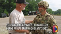 Veterans visit with 138th FAB during annual training