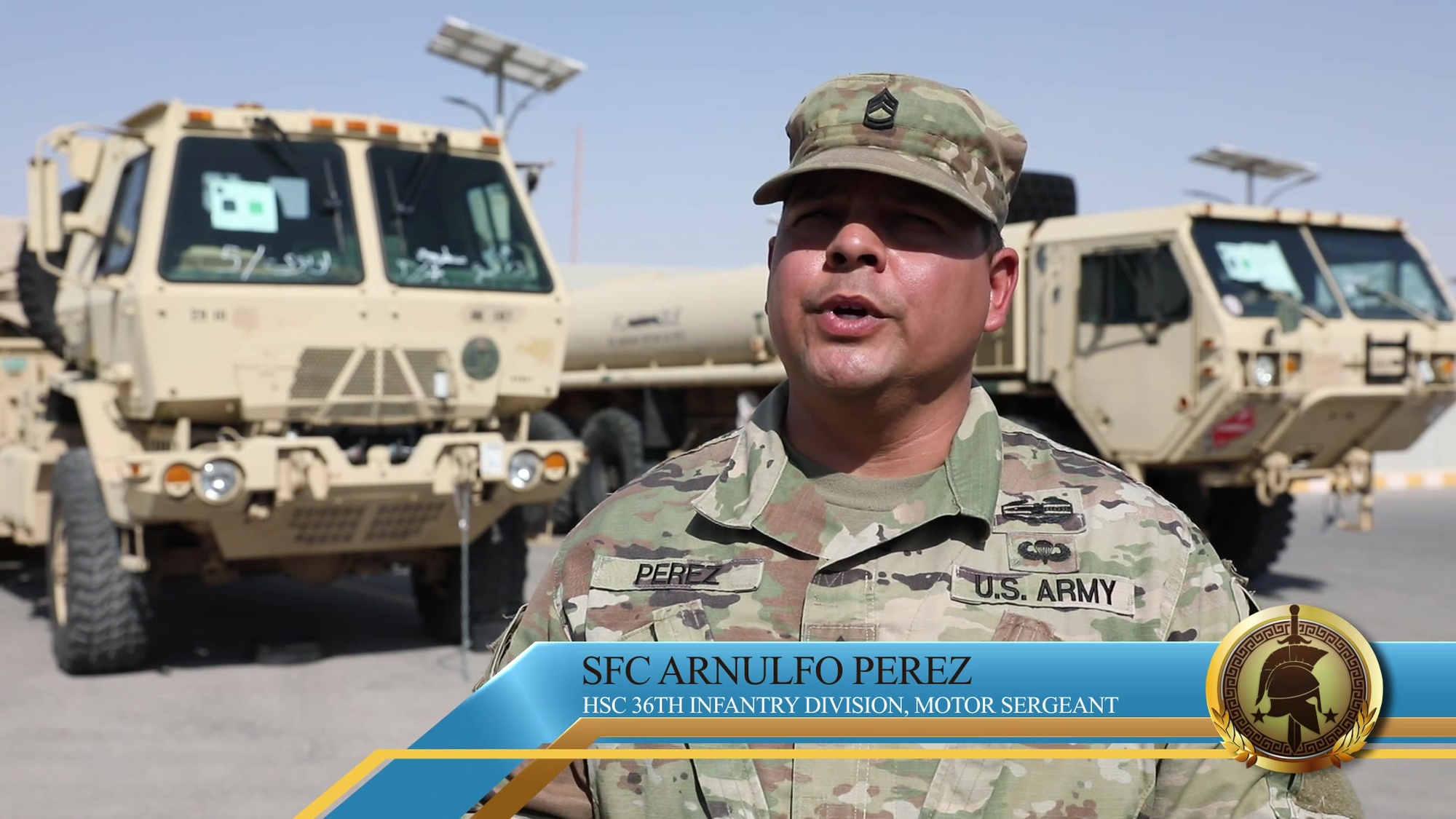 36th Infantry Division Soldiers receive equipment for their replacements, the 29th Infantry Division at Joint Training Center - Jordan, June 14, 2021. Ensuring the equipment was mission ready for their arrival increased the tactical and operational readiness within the unit to be sure all mission demands would be met.