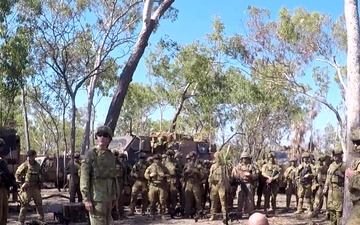 Exercise Southern Jackaroo: Australian Chief of the Defence Force visits Mount Bundey Training Area *B-Roll*