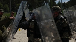 JMRC Multinational Crowd and Riot Control Training (B-roll)