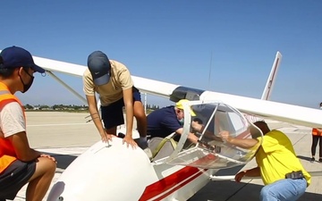 B-ROLL Teen glider pilots learn to fly at Joint Forces Training Base