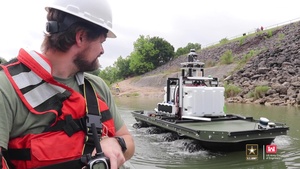 U.S. Army Engineer Research and Development Center DamBot at Stillhouse Hollow Lake in Texas