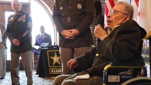 U.S. Army Awards Purple Heart to 99-year-old World War II Veteran at Fort Hamilton