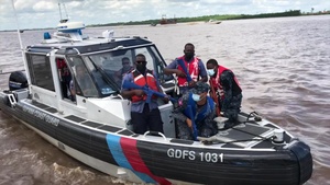 Maritime interdiction exercise with aerial support at TRADEWINDS 2021