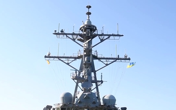 USS Ross (DDG 71) Arrives in Odesa, Ukraine for Exercise Sea Breeze 21
