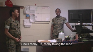Former Army Specialist, Shakiera Kapp, is awarded 2nd MAW Marine of the Year