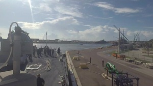 USS Billings Departure Timelapse