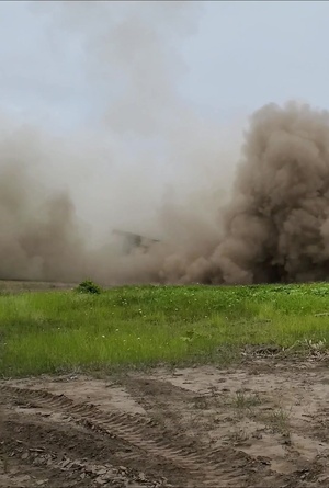A Japan Ground Self-Defense Force Multiple Launch Rocket System with Northern Army conducts live fire at Yausubetsu Training Area June 29