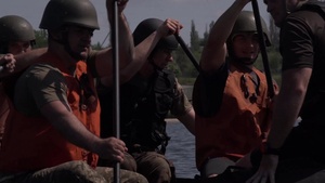 U.S. Marines conduct CRRC practical application with Ukrainian Marines