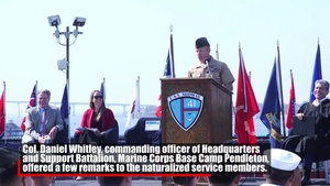 Service members become citizens during all-military naturalization ceremony