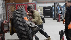 386th Expeditionary Logistic Readiness Squadron vehicle maintainers keep the fleet rolling
