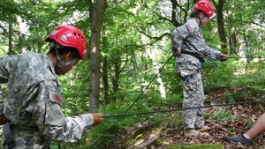 Vilseck High School JROTC Rappelling Event