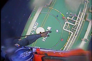 Coast Guard medevacs mariner 10 miles offshore Freeport, Texas