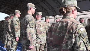 Service members receive United States Africa Command (USAFRICOM) patch