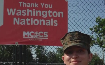 Washington Nationals - Lance Cpl. Addysyn Tobar