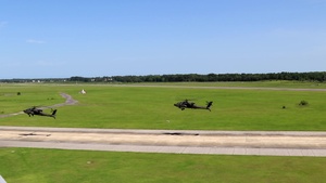The 3rd Combat Aviation Brigade receives AH-64E Apache helicopters.