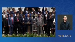 President Biden Welcomes the Tampa Bay Buccaneers to the White House
