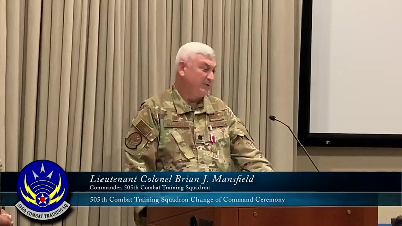 505th Combat Training Squadron Change of Command Ceremony