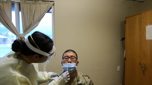 Public Health Activity-Hawaii performs COVID-19 tests ahead of the U.S. Army Medical Command Best Leader Competition