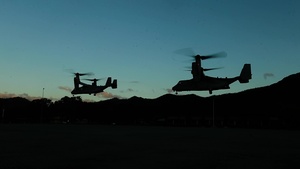 B Roll of MV-22B Osprey night insert at Exercise Talisman Sabre 21
