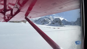 Plane Lands on Denali Glacier
