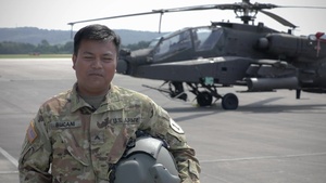 1st CAB Soldiers Take to the Sky for the First Time in an AH-64 Apache Helicopter