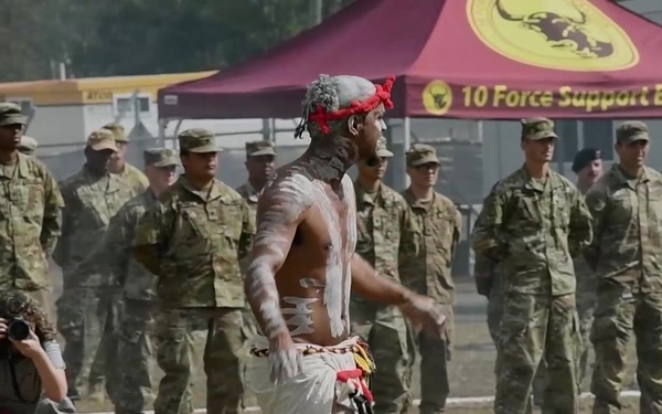 *Broll* TALISMAN SABRE 21: Smoking ceremony performed by Bindal Clan at Lavarack Barracks, QLD, Australia