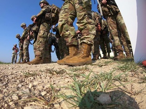 Soldiers participate in Day 1 of the Best Warrior Competition