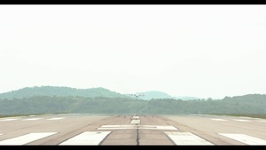The last C-130 H series three mission crewed by airmen from the 130th Airlift Wing