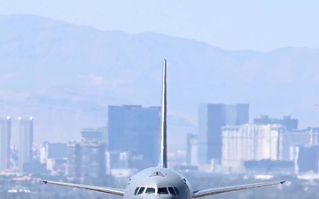 Red Flag 21-3 B-52 Stratofortress take off, KC-46 Pegasus taxing