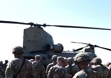 B-Roll of US Army Paratroopers Preparing for Take-off in Australian CH-47 Chinook During Exercise Talisman Sabre
