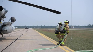 Grayling Army Airfield - Fire Fighters Respond to Simulated Helicopter Crash