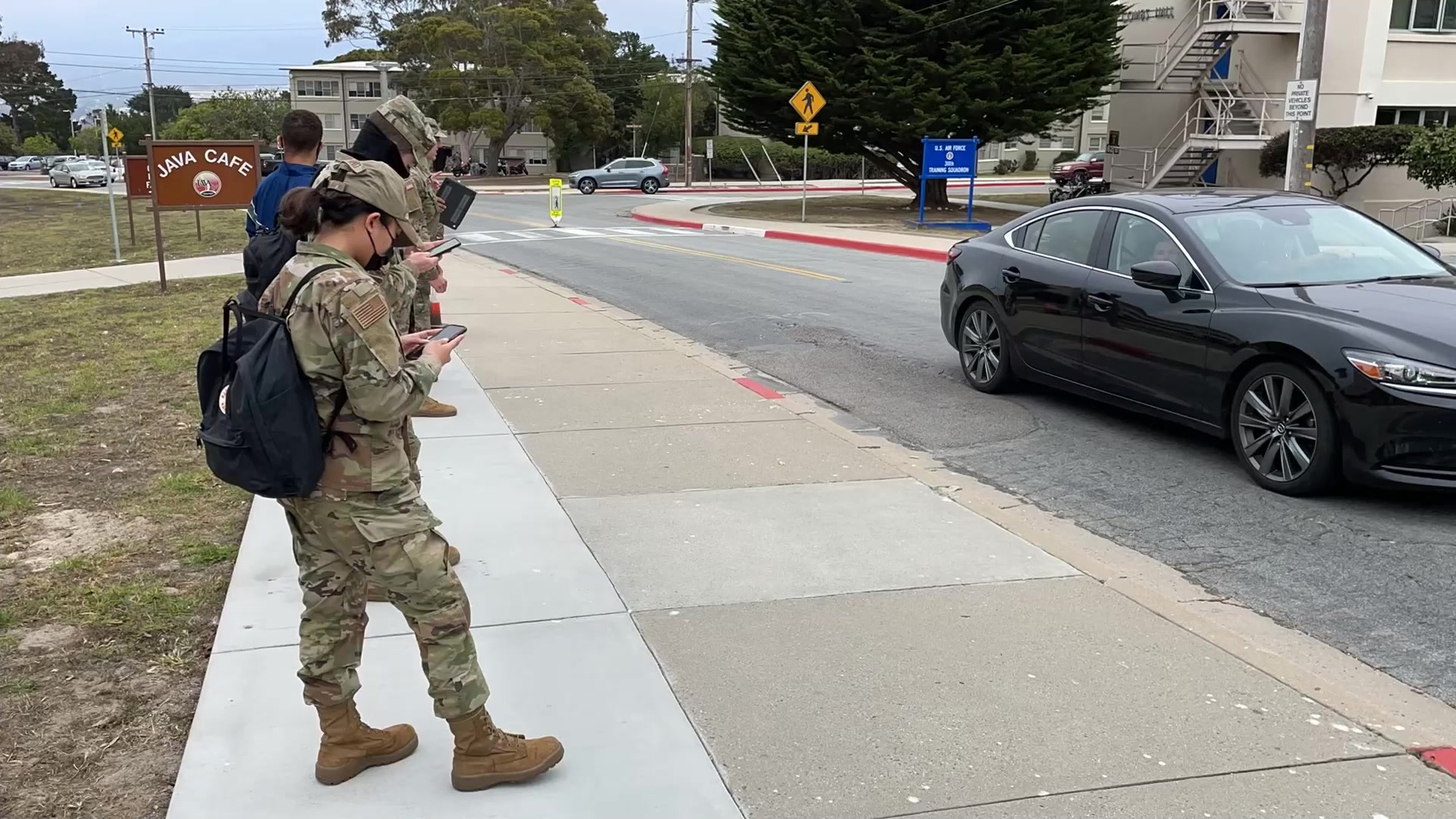 At the Presidio of Monterey, our student Airmen assigned to the 517th Training Group, along with their joint service counterparts rely on shuttle buses to help them get to where they need to go! Walking on the installation can be challenging as the sidewalks are rather steep.