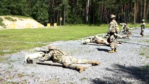 B-Roll EBWC Soldiers compete at M-4 range
