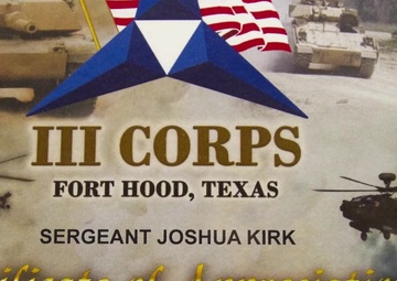 Fort Hood III Corps Volunteer of the Year