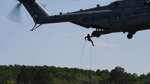 Latvian SOF & Marine HMH-464 CH-53 Rappel Training B-roll
