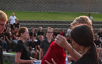 Freedom Academy Flag Retirement ceremony