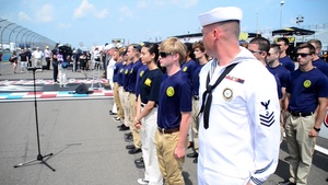 Future Sailors Take Oath at NASCAR Race