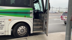 Unloading the bus