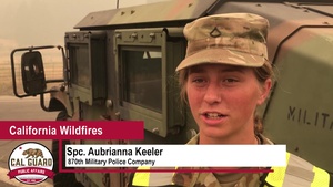 California National Guard Female Soldiers Serving at the Greenville Fire