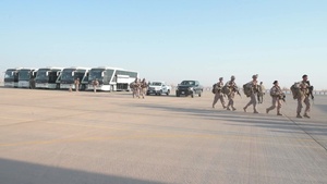 Marines depart for Hamid Karzai International Airport